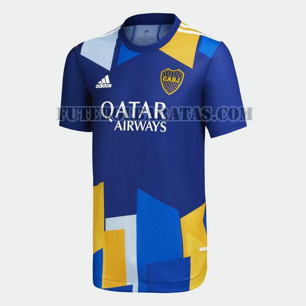 tailândia camisa boca juniors 2021 2022 third - azul homens