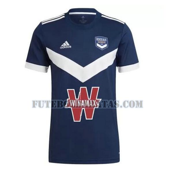 tailândia camisa bordeaux 2021 2022 home - azul homens