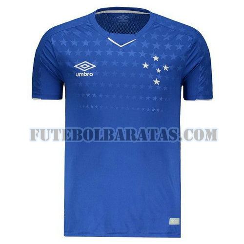 tailândia camisa cruzeiro esporte clube 2019-2020 home - azul homens