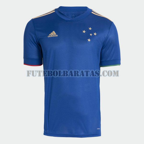 tailândia camisa cruzeiro esporte clube 2021 home - azul homens