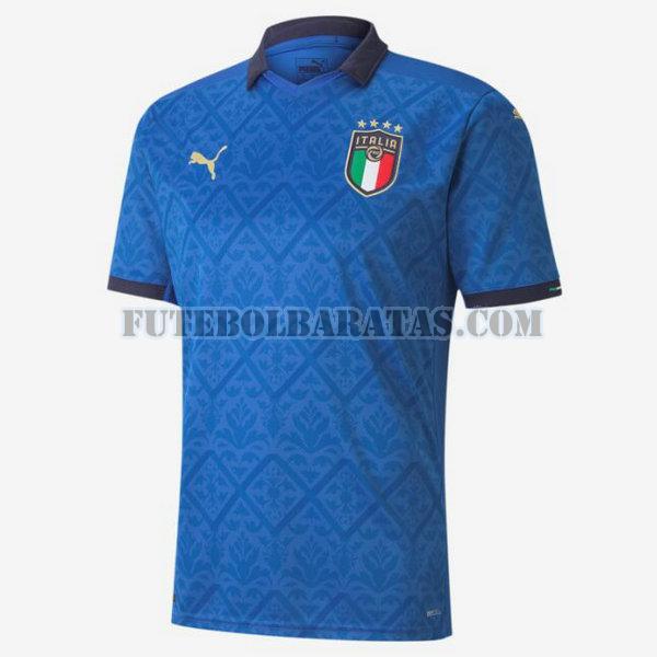 tailândia camisa itália 2021 home - azul homens