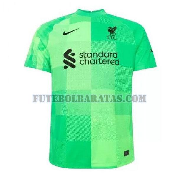 tailândia camisa liverpool 2021 2022 goleiro - verde homens