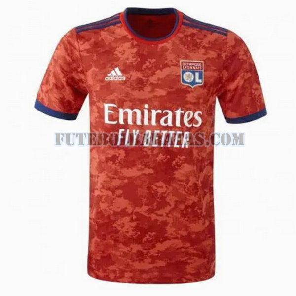 tailândia camisa lyon frança 2021 2022 away - vermelho homens