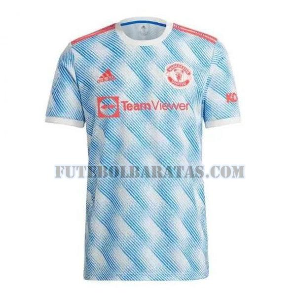 tailândia camisa manchester united 2021 2022 away - azul homens