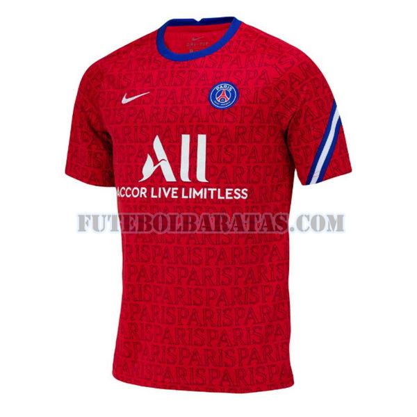 tailândia camisa paris saint-germain 2020-2021 training - vermelho homens