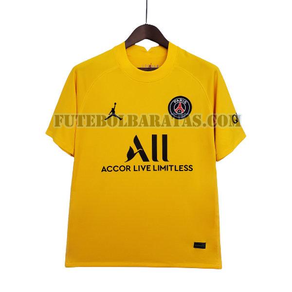 tailândia camisa paris saint-germain 2021 2022 goleiro - amarelo homens