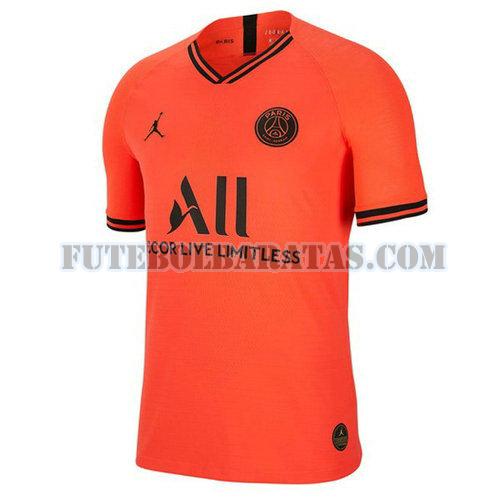 tailândia camisa paris saint-germain jordan 2019-2020 away - laranja homens