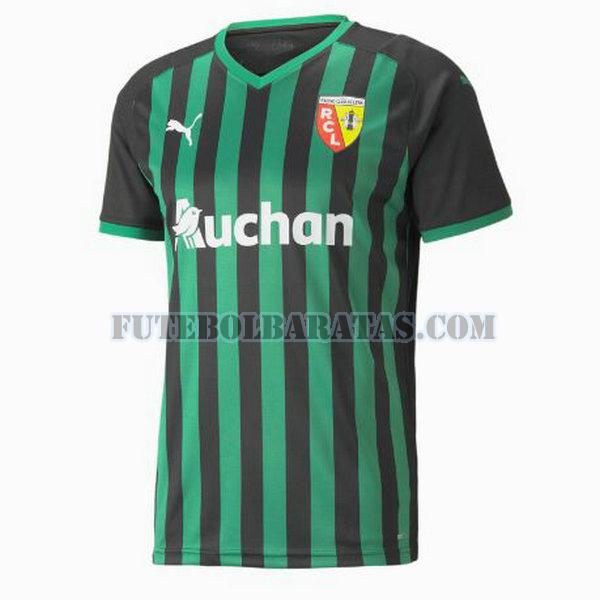 tailândia camisa rc lens 2021 2022 away - preto verde homens