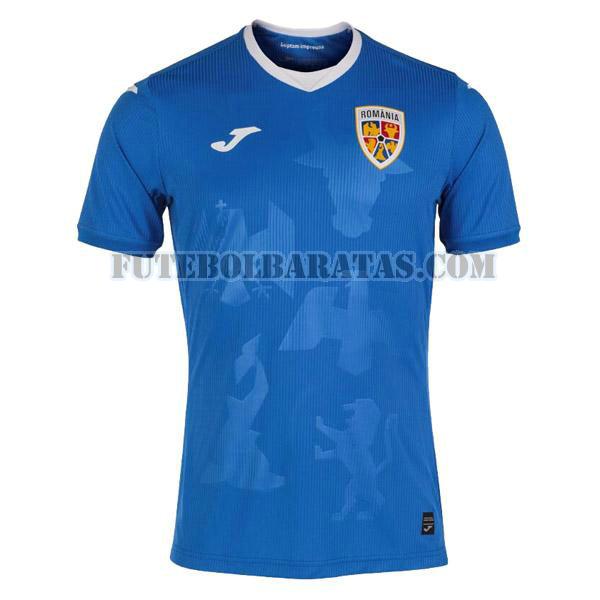 tailândia camisa romênia 2021 2022 away - azul homens