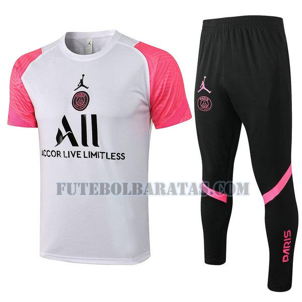 treinamento paris saint-germain 2021 2022 conjunto - branco rosa homens